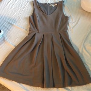 LC Lauren Conrad taupe fit and flare dress